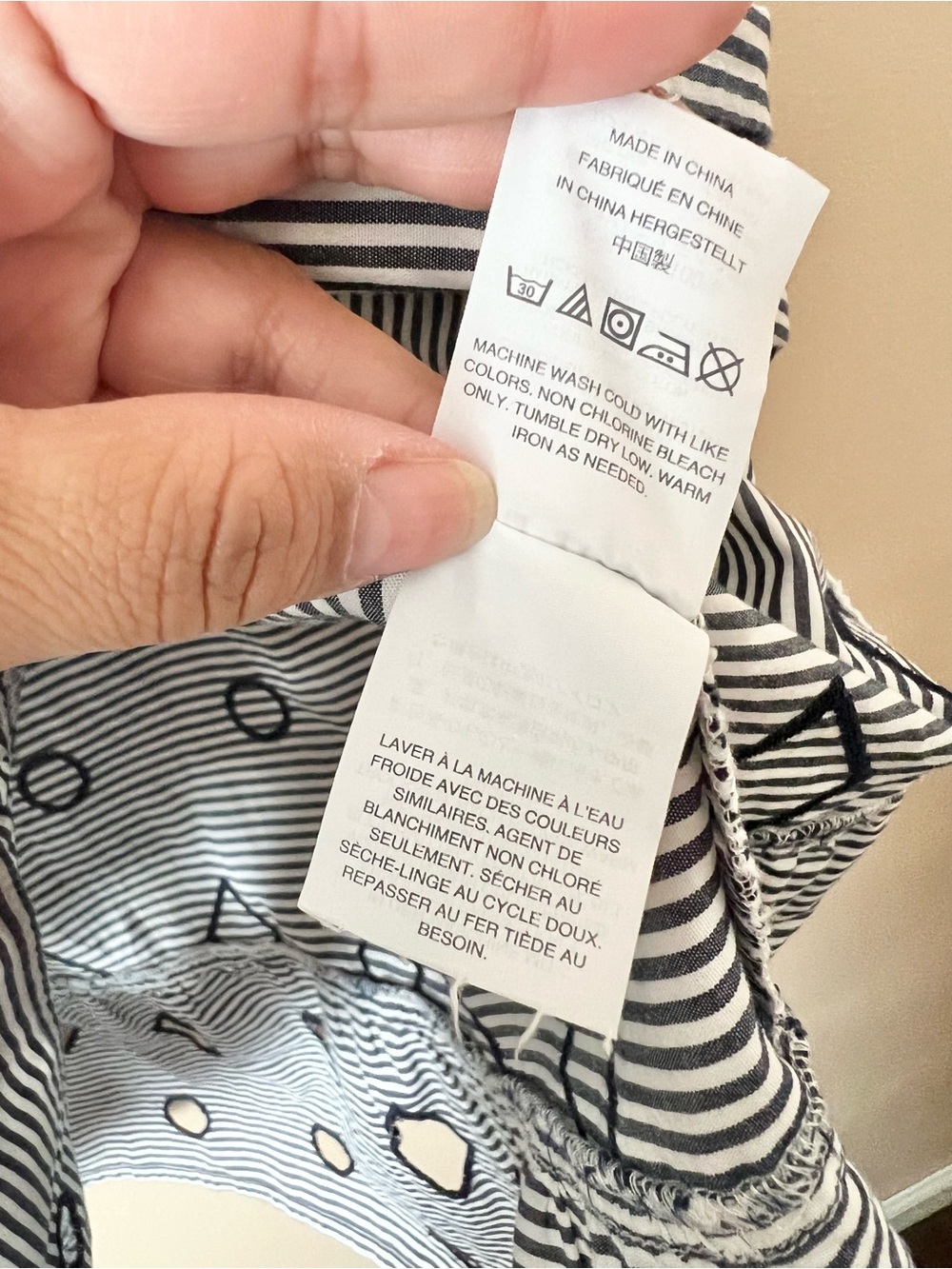 Madewell Black & White Geometric Stripe Midi Skirt - Picture 5 of 7